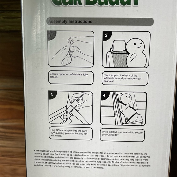 Car Buddy Inflatable 3’ Elf Car Buddy Energy Efficient LED Christmas - Picture 3 of 4